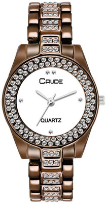 Crude r2044 white round unique design metal mash strap watch Watch - For Women
Crude r2044 white round unique design metal mash strap watch Watch - For Women