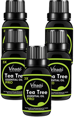 VIHADO Tea Tree essential oil 3X PRO with Dropper (10 ML) (Pack of 5)(10 ml)
VIHADO Tea Tree essential oil 3X PRO with Dropper (10 ML) (Pack of 5)(10 ml)