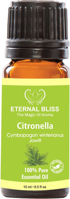 Eternal Bliss Citronella Essential Oil - Pure Natural Aromatherapy & Therapeutic Grade Oil For Skin Care & Hair Care Hair Oil (15 ML)(15 ml)
Eternal Bliss Citronella Essential Oil - Pure Natural Aromatherapy & Therapeutic Grade Oil For Skin Care & Hair Care Hair Oil (15 ML)(15 ml)
