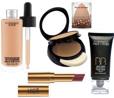 divas beauty Sponge Puff , Mac Studio Water Weight Liquid Foundation , Two Way Compact With Absolute Argan Lip Color Lipstick, Mac Prep+prime Bb Beauty Balm Cream Foundation(Set of 5)
divas beauty Sponge Puff , Mac Studio Water Weight Liquid Foundation , Two Way Compact With Absolute Argan Lip Color Lipstick, Mac Prep+prime Bb Beauty Balm Cream Foundation(Set of 5)