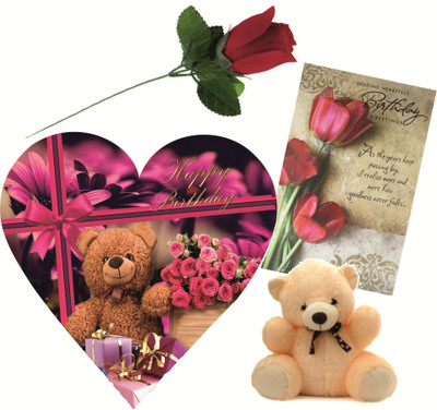 Skylofts Cute 5pc Chocolate Birthday Heart Gift Box with teddy. Birthday card & artificial rose Combo(45gms)
Skylofts Cute 5pc Chocolate Birthday Heart Gift Box with teddy. Birthday card & artificial rose Combo(45gms)