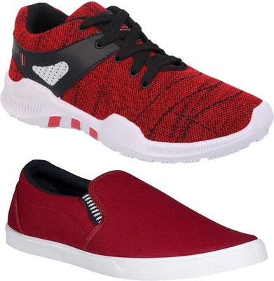 Pexlo Combo Pack of 2 Casual & Sports Shoes (Loafers Shoes) Walking Shoes For Men(Multicolor, Maroon & red
Pexlo Combo Pack of 2 Casual & Sports Shoes (Loafers Shoes) Walking Shoes For Men(Multicolor, Maroon & red