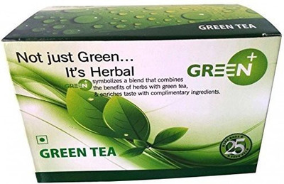 BudWhite Green+ - 25 Teabags Unflavoured Green Tea Bags(25 Bags, Box)