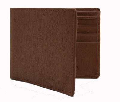 MS Men Casual Brown Artificial Leather Wallet(10 Card Slots)