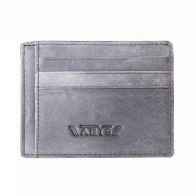 ABYS Men Blue Genuine Leather Wrist Wallet(6 Card Slots)