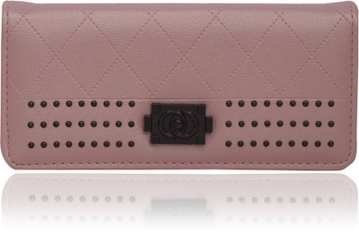 Cidky Women Pink Artificial Leather Wrist Wallet(10 Card Slots), Baby pink