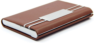 ELS Men Casual Brown Artificial Leather Card Holder(8 Card Slots)