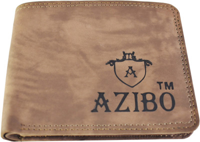 Azibo Men Casual Beige Artificial Leather Wallet(5 Card Slots), Brown