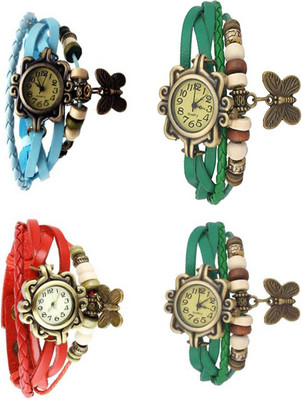 Mettle Combo Latest Fancy Leather Hand Knit Vintage Watches Dress Bracelet Women Girls Ladies Clover Pendant Retro ( Pack Of 4 )MT-171 Watch - For Women
Mettle Combo Latest Fancy Leather Hand Knit Vintage Watches Dress Bracelet Women Girls Ladies Clover Pendant Retro ( Pack Of 4 )MT-171 Watch - For Women