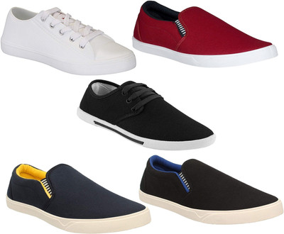 Pexlo Combo Pack of 5 Casual & Sports Shoes (Loafers Shoes) Sneakers For Men(Multicolor, White;black & maroon
Pexlo Combo Pack of 5 Casual & Sports Shoes (Loafers Shoes) Sneakers For Men(Multicolor, White;black & maroon