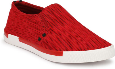 harsh RF10-08 Slip On Sneakers For Men(Red