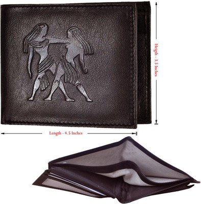 WalletLee Men Casual Black Genuine Leather Wallet(1 Card Slot), Brown