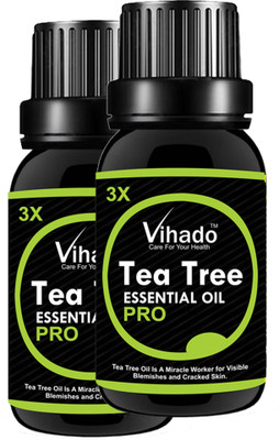 VIHADO Tea Tree essential oil 3X PRO with Dropper (30 ML) (Pack of 2)(30 ml)