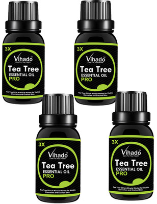 VIHADO Pure Essential Tea Tree oil 3X PRO - 20ML (Pack of 4)(20 ml)