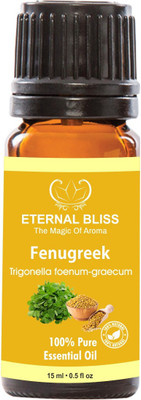 Eternal Bliss Fenugreek Essential Oil - Pure Natural Aromatherapy & Therapeutic Grade Oil For Skin Care & Hair Care Hair Oil (15 ML)(15 ml)
Eternal Bliss Fenugreek Essential Oil - Pure Natural Aromatherapy & Therapeutic Grade Oil For Skin Care & Hair Care Hair Oil (15 ML)(15 ml)