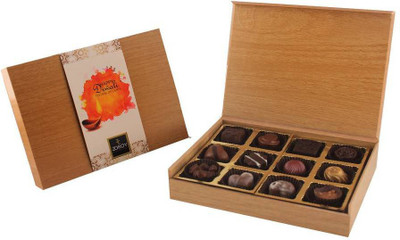 Zoroy Luxury Chocolate Happy Diwali Wooden Box of 12 chooclate praines Fudges(120 g)
Zoroy Luxury Chocolate Happy Diwali Wooden Box of 12 chooclate praines Fudges(120 g)