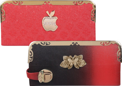 Fashonic Casual Pink, Red Clutch
