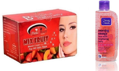 Pink Root MIX FRUIT BLEACH 250G WITH CLEAN & CLEAR BRIGHTENING BERRY FACE WASH(Set of 2)
Pink Root MIX FRUIT BLEACH 250G WITH CLEAN & CLEAR BRIGHTENING BERRY FACE WASH(Set of 2)