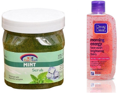 Pink Root MINT SCRUB 500ML WITH CLEAN & CLEAR BRIGHTENING BERRY FACE WASH(Set of 2)
Pink Root MINT SCRUB 500ML WITH CLEAN & CLEAR BRIGHTENING BERRY FACE WASH(Set of 2)