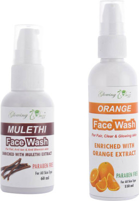 Glowing Buzz Combo of mulethi facewash 60ml and orange facewash 110ml Face Wash(170 ml)
Glowing Buzz Combo of mulethi facewash 60ml and orange facewash 110ml Face Wash(170 ml)