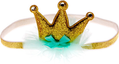 Pikaboo Soft crown headband- Gold and Green Head Band(Green)