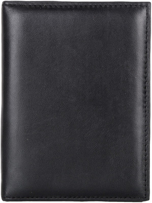 AspenLeather Men Black Genuine Leather Document Holder(4 Card Slots)