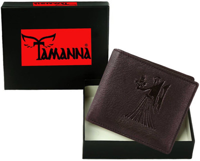Tamanna Men Casual Brown Genuine Leather Wallet(1 Card Slot)