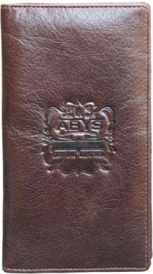 ABYS Women Brown Genuine Leather Money Clip(14 Card Slots)