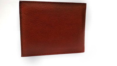 hks Men Formal Brown Genuine Leather Wallet(7 Card Slots)