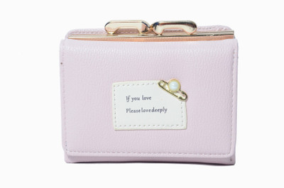 RR Girls Casual Pink Artificial Leather Wallet(7 Card Slots)