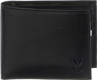 Red Rabitt Men Formal Black Genuine Leather Wallet(8 Card Slots)