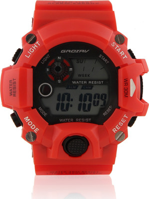 Grozav GR-Shock Red Digital Sports Watch With 3 Color LCD Luminous Display For Men and Women - 9704 GR Shock Watch - For Boys
Grozav GR-Shock Red Digital Sports Watch With 3 Color LCD Luminous Display For Men and Women - 9704 GR Shock Watch - For Boys