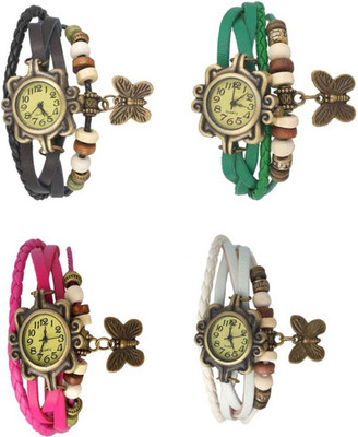 Mettle Combo Latest Fancy Leather Hand Knit Vintage Watches Dress Bracelet Women Girls Ladies Clover Pendant Retro ( Pack Of 4 )MT-135 Watch - For Women
Mettle Combo Latest Fancy Leather Hand Knit Vintage Watches Dress Bracelet Women Girls Ladies Clover Pendant Retro ( Pack Of 4 )MT-135 Watch - For Women