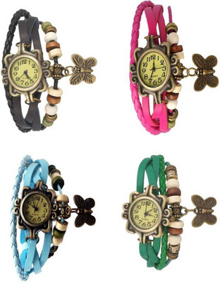 Mettle Combo Latest Fancy Leather Hand Knit Vintage Watches Dress Bracelet Women Girls Ladies Clover Pendant Retro ( Pack Of 4 )MT-136 Watch - For Women
Mettle Combo Latest Fancy Leather Hand Knit Vintage Watches Dress Bracelet Women Girls Ladies Clover Pendant Retro ( Pack Of 4 )MT-136 Watch - For Women