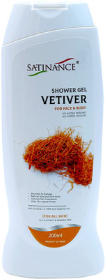 Satinance Vetiver Shower Gel 200ml (For Face & Body) - No Added Perfume & Colours,, S L S, Sulphate & Paraben Free(200 ml)
Satinance Vetiver Shower Gel 200ml (For Face & Body) - No Added Perfume & Colours,, S L S, Sulphate & Paraben Free(200 ml)