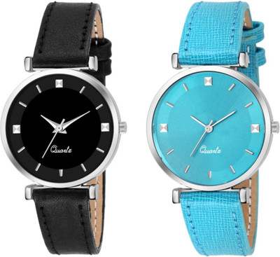 Celora AV-115 Black Sky Blue Dial Leather Strap Premium Combo Watch - For Women
Celora AV-115 Black Sky Blue Dial Leather Strap Premium Combo Watch - For Women