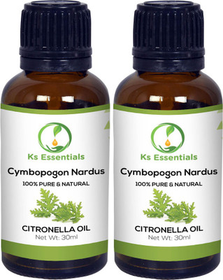 Ks Essentials 100% Pure Citronella Essential Oil Natural & Undiluted (Cymbopogon Nardus) (30ml) Each(30 ml)
Ks Essentials 100% Pure Citronella Essential Oil Natural & Undiluted (Cymbopogon Nardus) (30ml) Each(30 ml)
