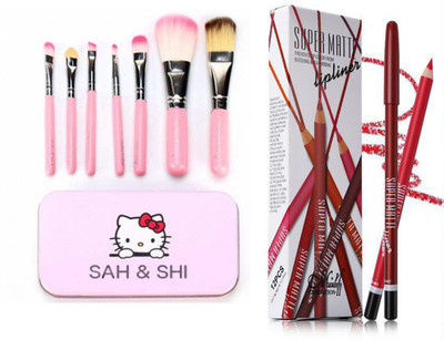 Sah&Shi Makeup Brushes Set of 7 with Menow Super Matte Pencil (12 Shades)(Set of 2)
Sah&Shi Makeup Brushes Set of 7 with Menow Super Matte Pencil (12 Shades)(Set of 2)