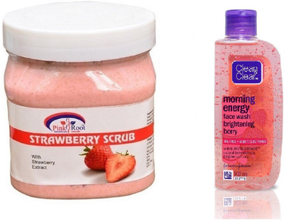 Pink Root STRAWBERRY SCRUB 500ML WITH CLEAN & CLEAR BRIGHTENING BERRY FACE WASH(Set of 2)
Pink Root STRAWBERRY SCRUB 500ML WITH CLEAN & CLEAR BRIGHTENING BERRY FACE WASH(Set of 2)