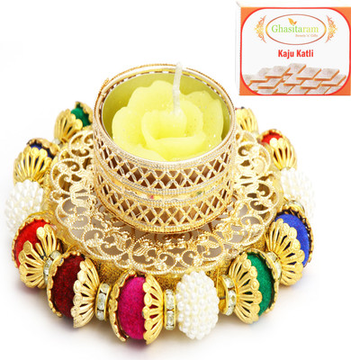 Ghasitaram Gifts Diwali Candles- Coloured Balls T-Lite with Kaju Katli Combo Combo(200 g)
Ghasitaram Gifts Diwali Candles- Coloured Balls T-Lite with Kaju Katli Combo Combo(200 g)