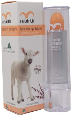 Rebirth Lanolin Lip Balm with Vitamin E & Apricot Oil na(Pack of: 1, 3.7 g)