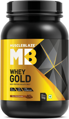 MuscleBlaze Gold 100% Isolate Whey Protein(1 kg, Rich Milk Chocolate)