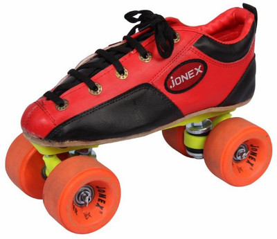 Jonex Boys Racer Fix Body Size 2 Quad Roller Skates - Size 2 UK(Red)