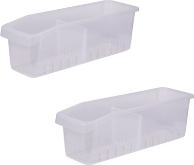 Howards Narrow Pull-Out Organiser Storage Basket(Pack of 2)
