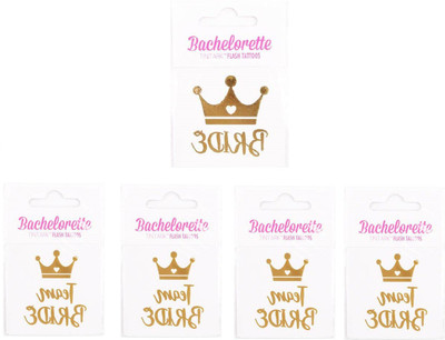 AweStuffs Bride Tribe Temporary Metallic Gold Bachelor Party Bridesmaid Wedding Party Body Art Glitter Tattoo (Pack of 5)(Arrow)
AweStuffs Bride Tribe Temporary Metallic Gold Bachelor Party Bridesmaid Wedding Party Body Art Glitter Tattoo (Pack of 5)(Arrow)