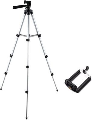 BUY SURETY Portable & Adjustable Lightweight DSLR Camera Stand Tripod-3110 With Three-Dimensional Head & Quick Release Plate For Videos Cameras Camcorders with Mobile Holder Mount For Android Phone Tripod(Silver & Black, Supports Up to 1500)
BUY SURETY Portable & Adjustable Lightweight DSLR Camera Stand Tripod-3110 With Three-Dimensional Head & Quick Release Plate For Videos Cameras Camcorders with Mobile Holder Mount For Android Phone Tripod(Silver & Black, Supports Up to 1500)