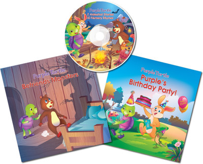 Purple Turtle Story Books With Cd For Childrens Combo Pack (Book With Cd Free) 1(DVD English)