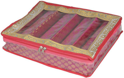 Pretty Krafts 4 Rolls Special Maroon Bangles Organiser Vanity Box(Pink)