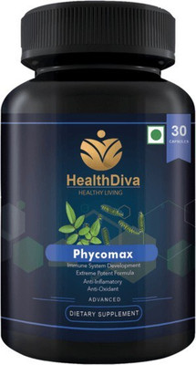 HealthDiva PhycoMax -- Spirulina Extract & Bioavailable Curcumin, High Protein, Anti-oxidant(30 No)
HealthDiva PhycoMax -- Spirulina Extract & Bioavailable Curcumin, High Protein, Anti-oxidant(30 No)
