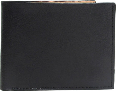 GFW Men Casual Black Genuine Leather Wallet(5 Card Slots), Black 07